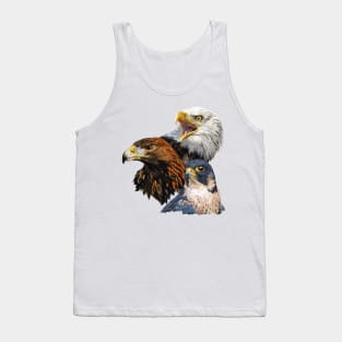 American Pigargo, Golden Eagle and Peregrine Falcon Tank Top